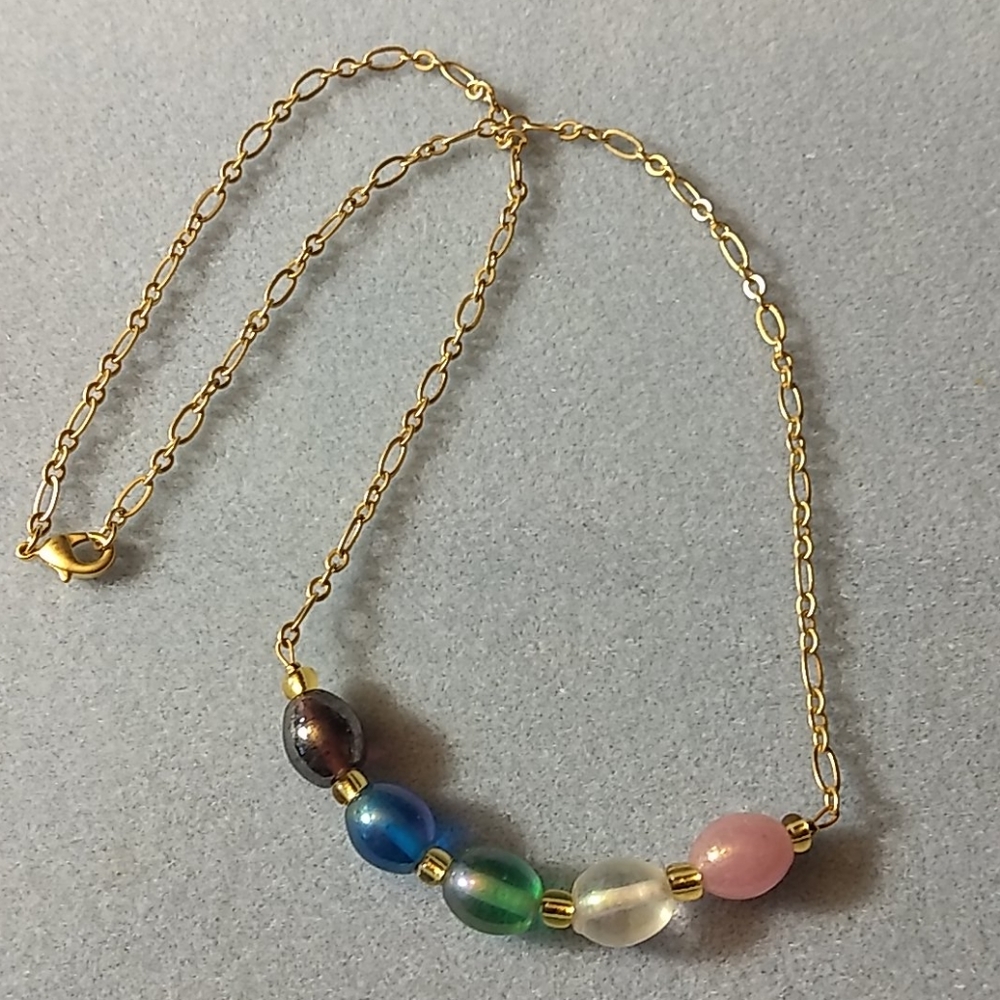 Glass beaded necklace